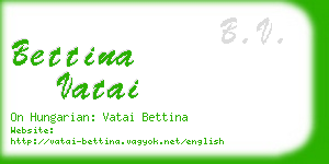 bettina vatai business card